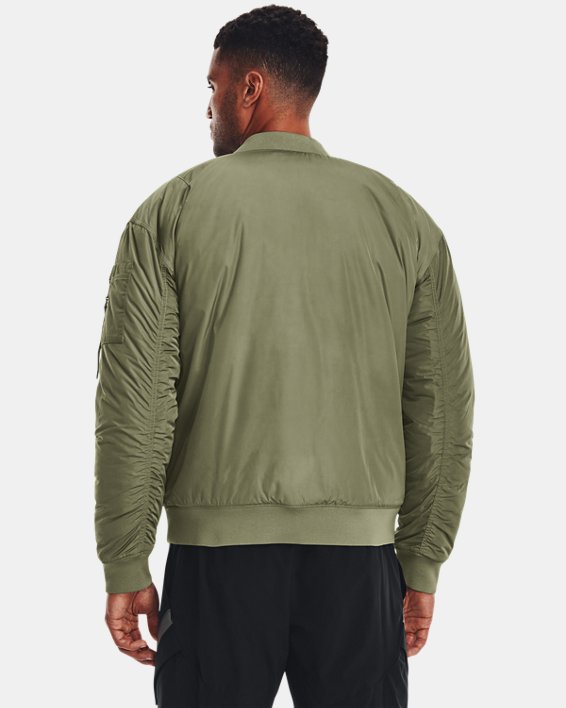 Men's Project Rock Insulated Bomber Jacket in Green image number 1